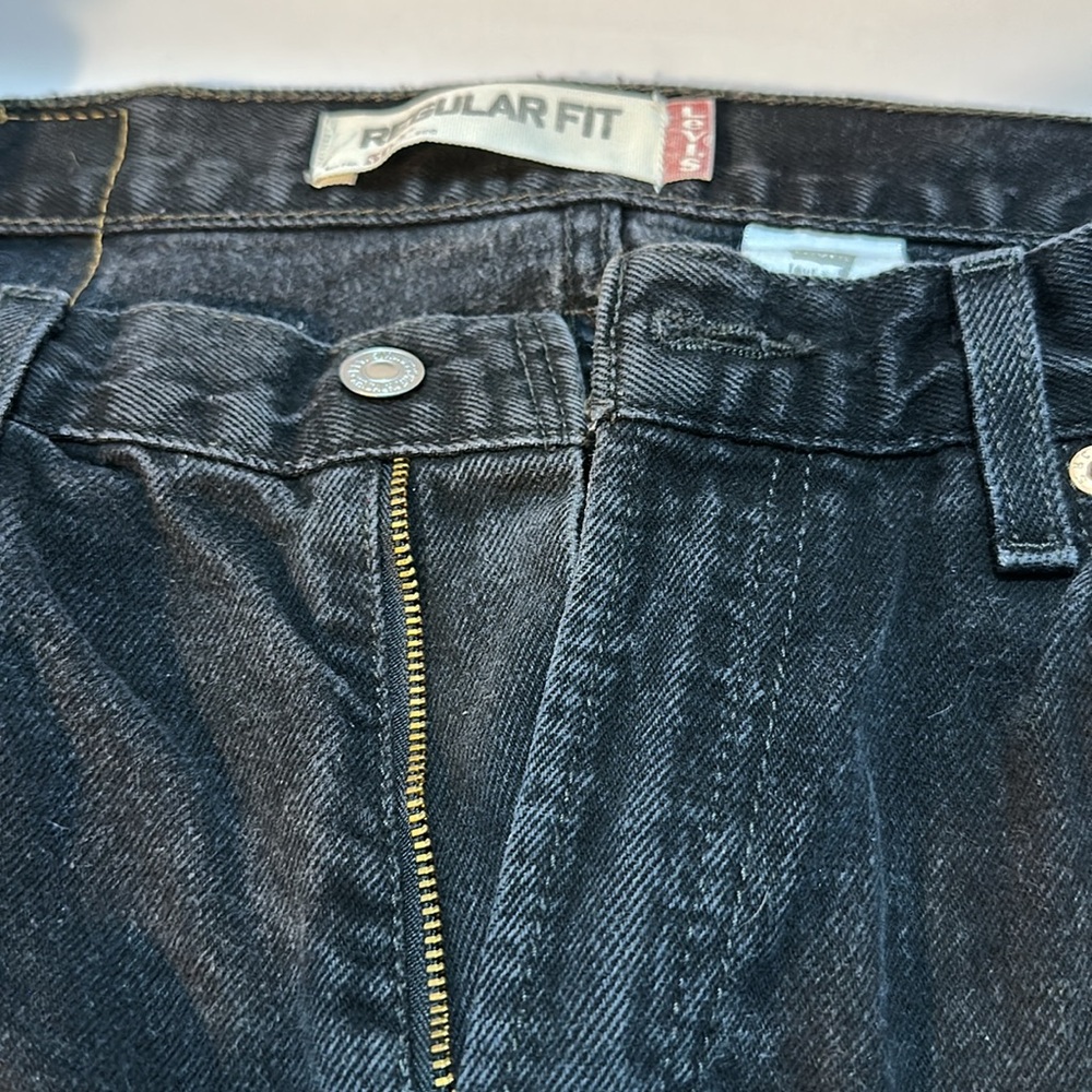 Levi Strauss 505 Black Denim Jeans #1004 - Picture 4 of 4
